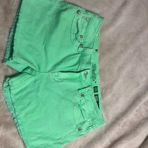 Miss Me Green Shorts